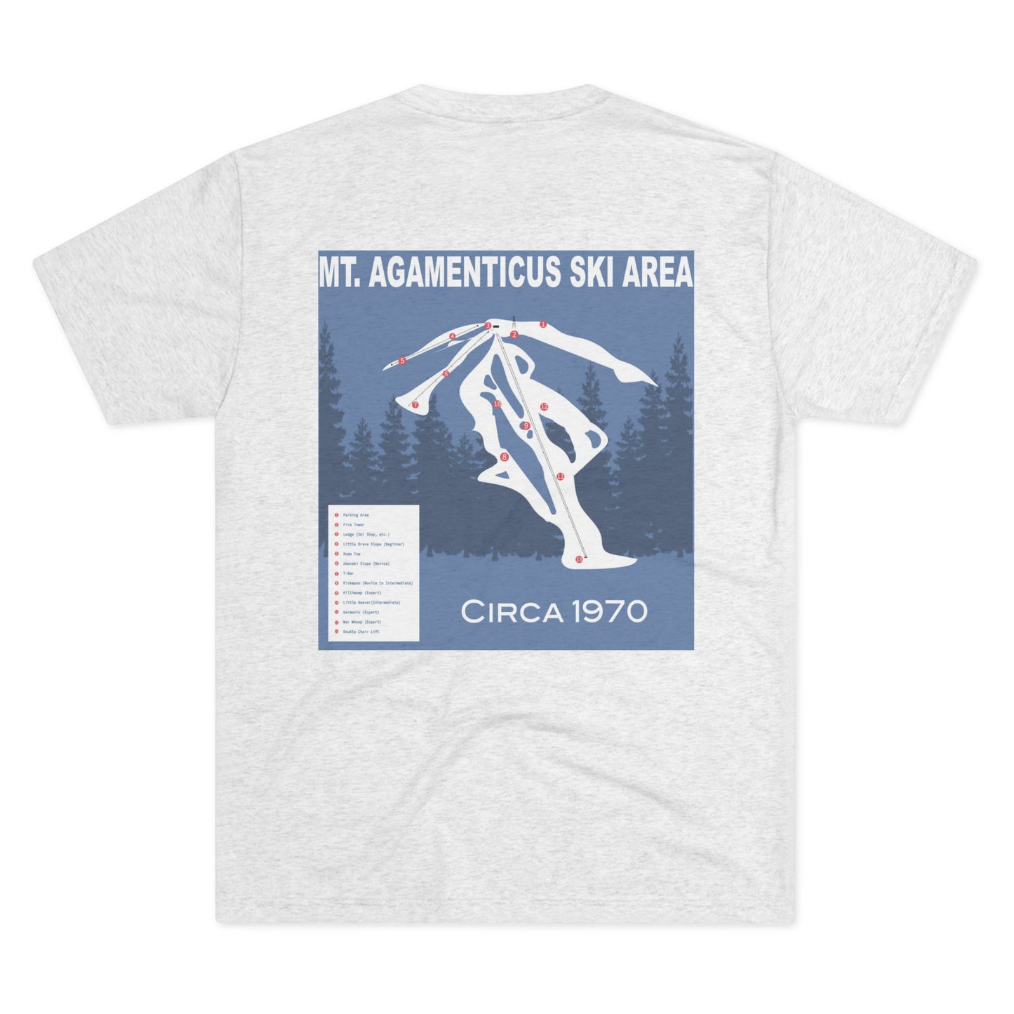 The Big A Ski Tee — Mt. Agamenticus Vintage Ski Area T‑Shirt (Circa 1970)
