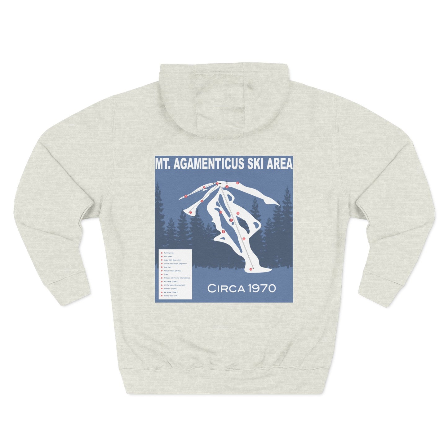 Mt. Agamenticus Ski Hoodie — 'The Big A' Retro Ski Area Pullover