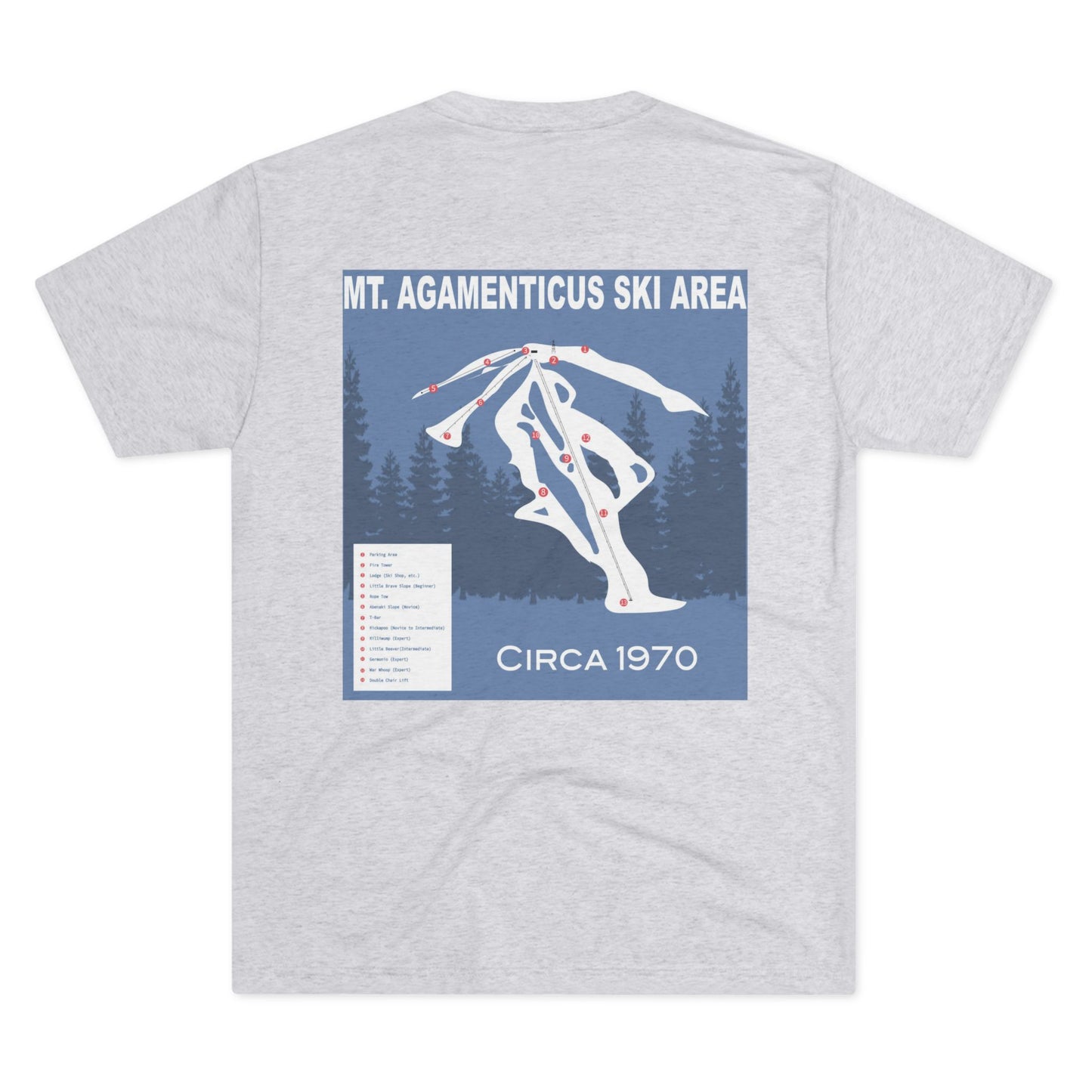 The Big A Ski Tee — Mt. Agamenticus Vintage Ski Area T‑Shirt (Circa 1970)