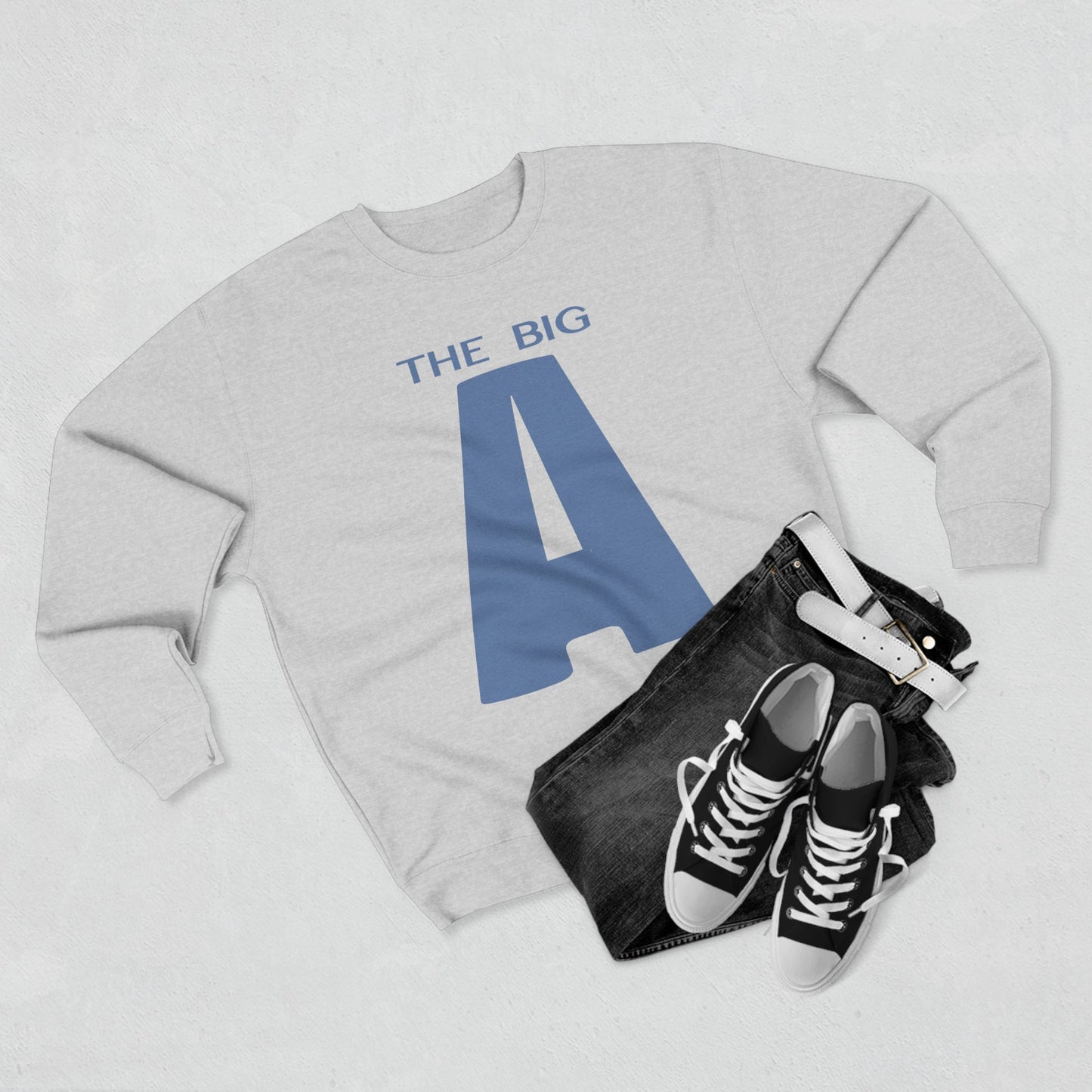 Mt. Agamenticus 'The Big A' Ski Crewneck Sweatshirt — Vintage 1970s Ski Poster Design