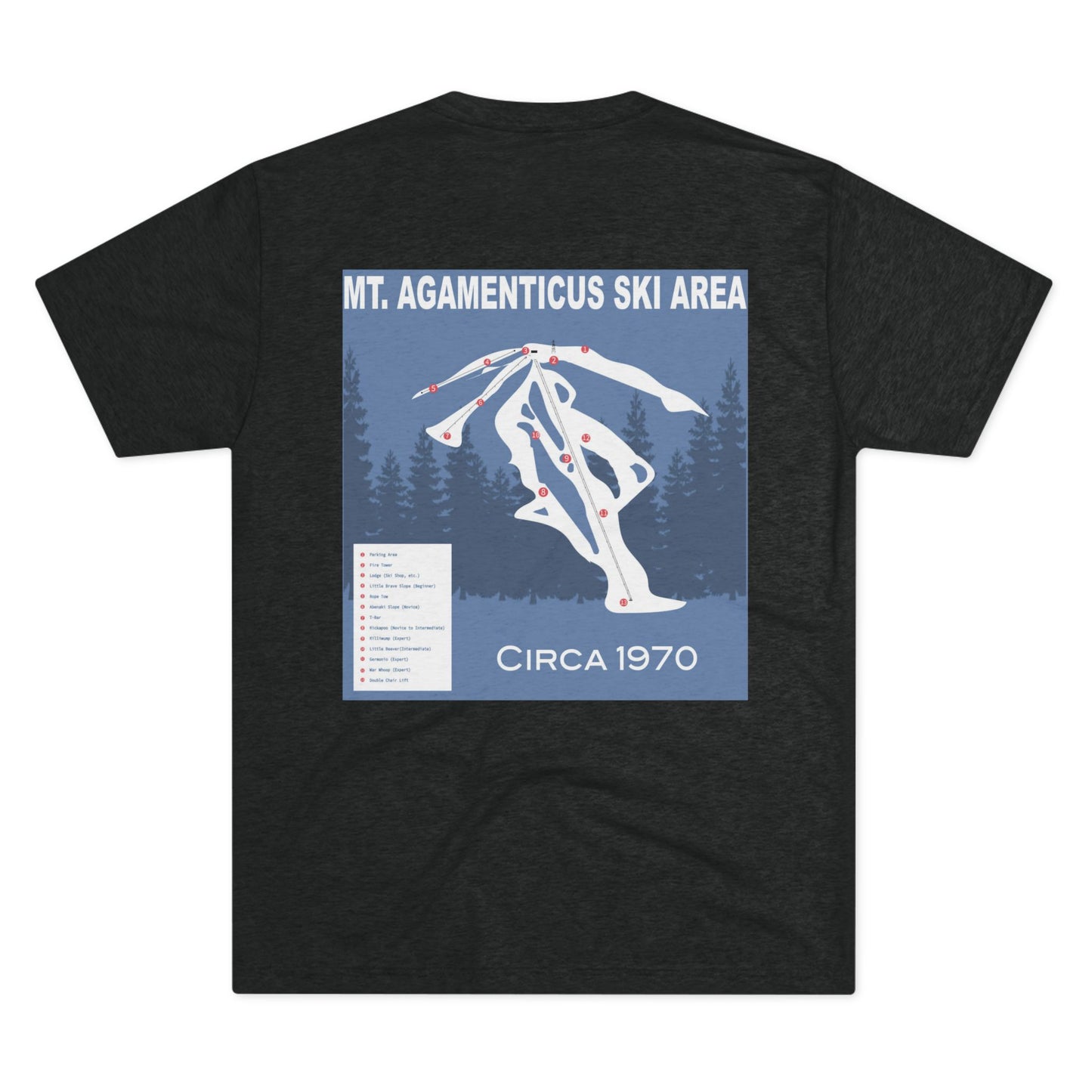 The Big A Ski Tee — Mt. Agamenticus Vintage Ski Area T‑Shirt (Circa 1970)