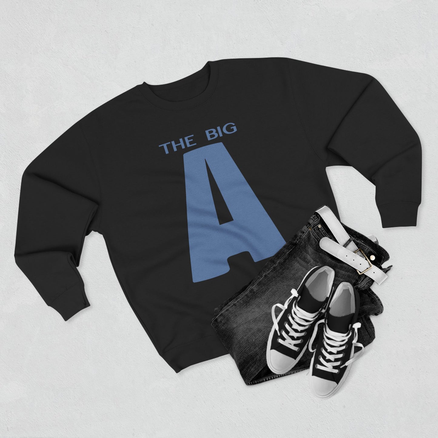 Mt. Agamenticus 'The Big A' Ski Crewneck Sweatshirt — Vintage 1970s Ski Poster Design