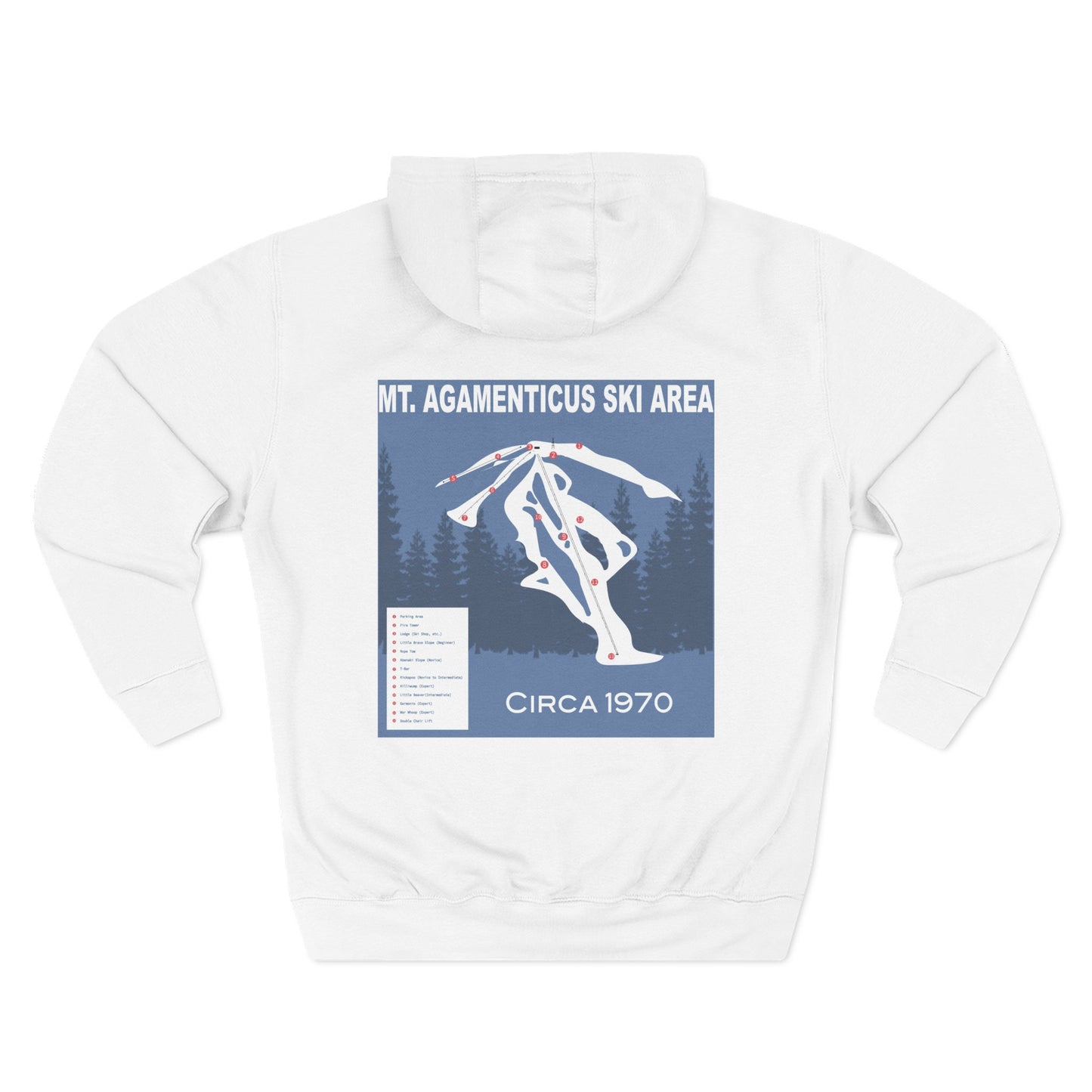 Mt. Agamenticus Ski Hoodie — 'The Big A' Retro Ski Area Pullover