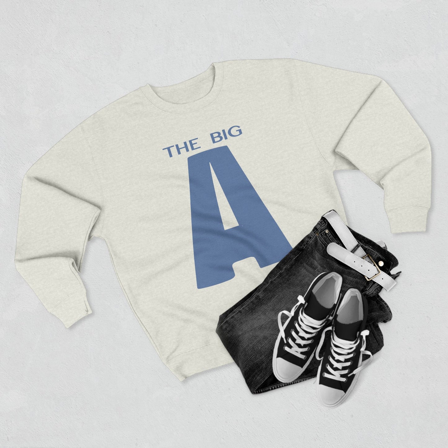 Mt. Agamenticus 'The Big A' Ski Crewneck Sweatshirt — Vintage 1970s Ski Poster Design