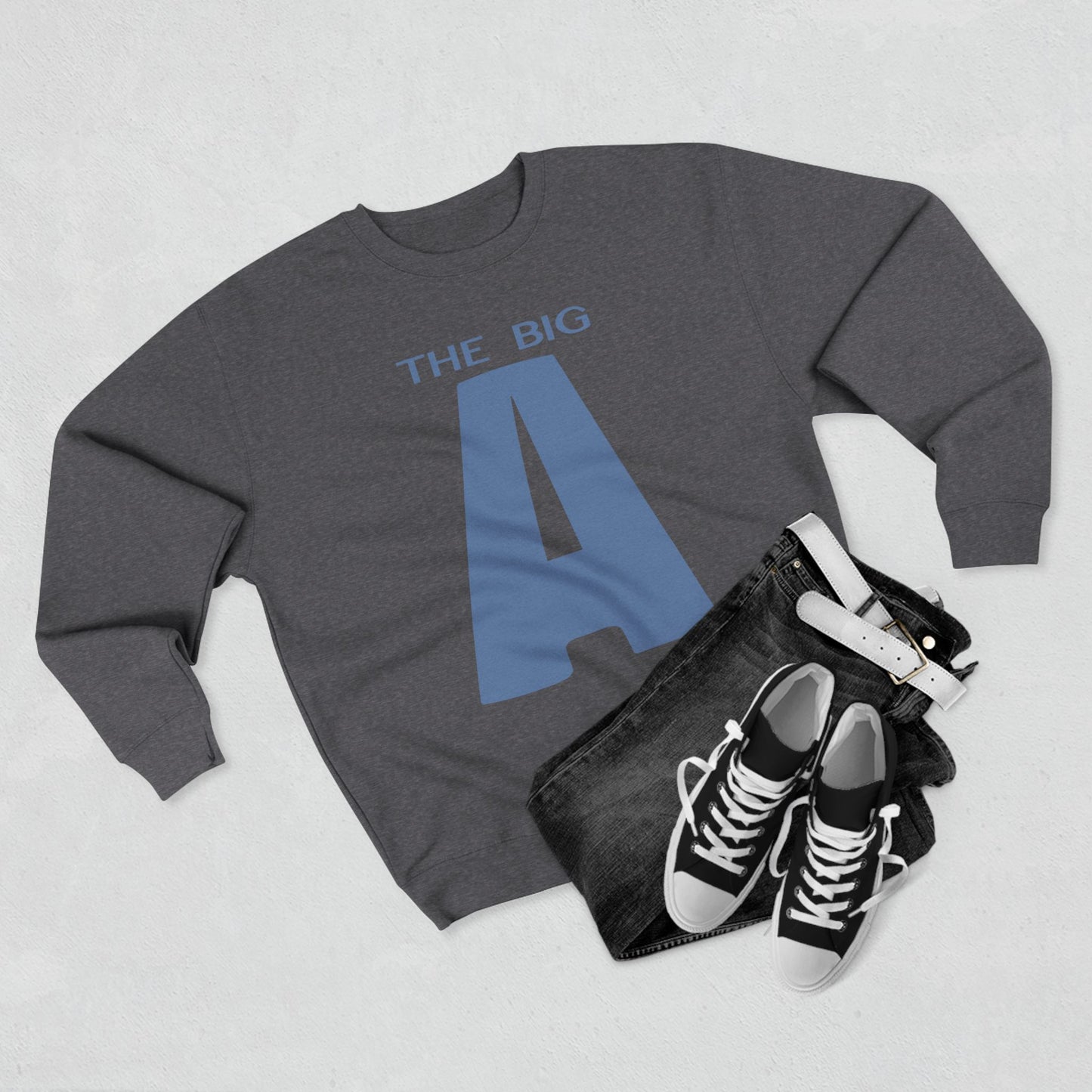 Mt. Agamenticus 'The Big A' Ski Crewneck Sweatshirt — Vintage 1970s Ski Poster Design