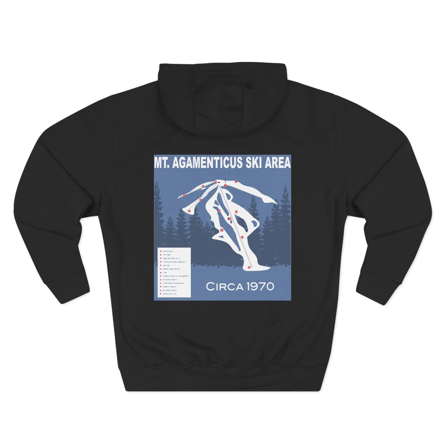 Mt. Agamenticus Ski Hoodie — 'The Big A' Retro Ski Area Pullover