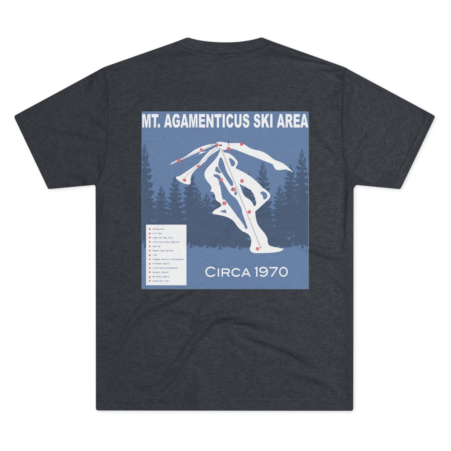 The Big A Ski Tee — Mt. Agamenticus Vintage Ski Area T‑Shirt (Circa 1970)