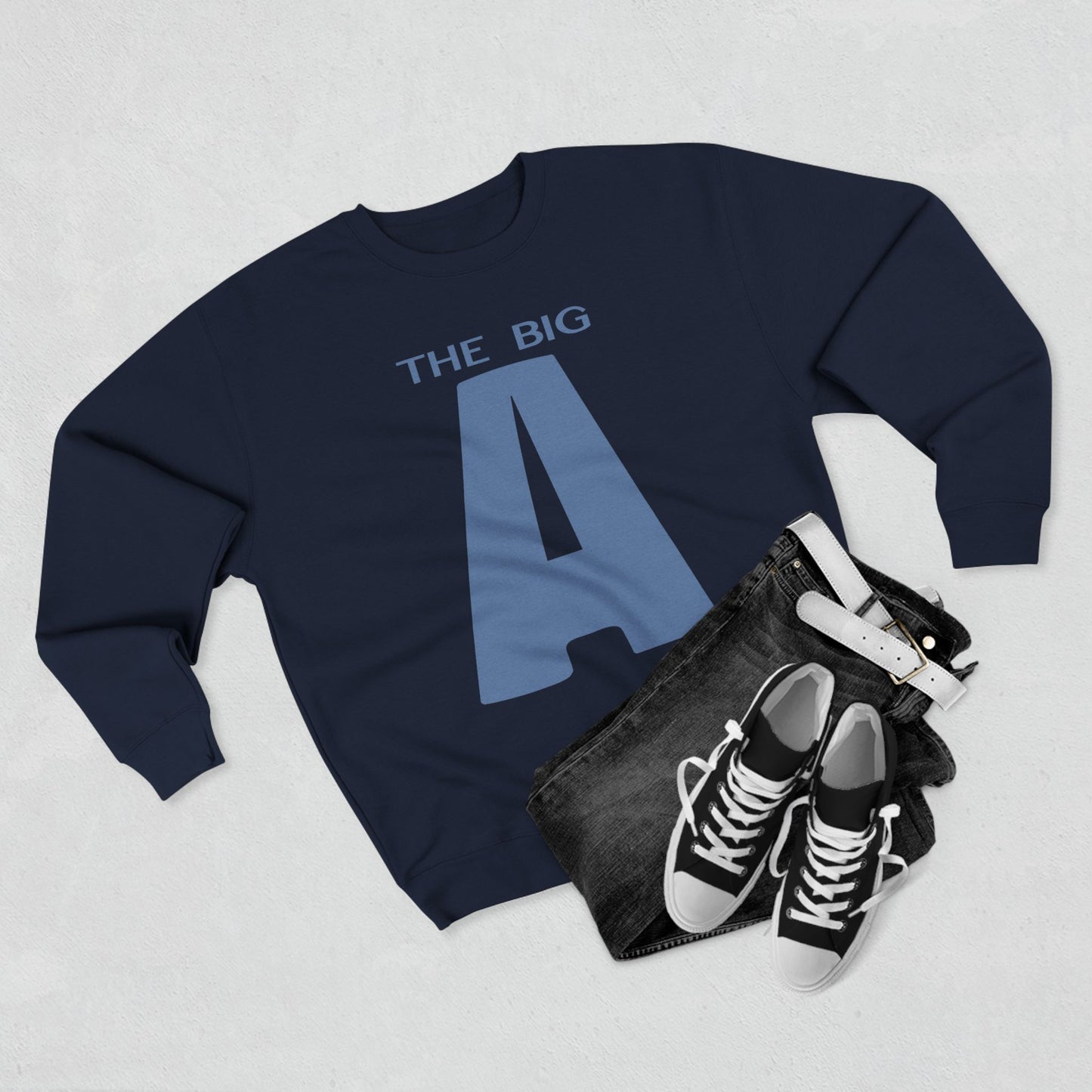 Mt. Agamenticus 'The Big A' Ski Crewneck Sweatshirt — Vintage 1970s Ski Poster Design