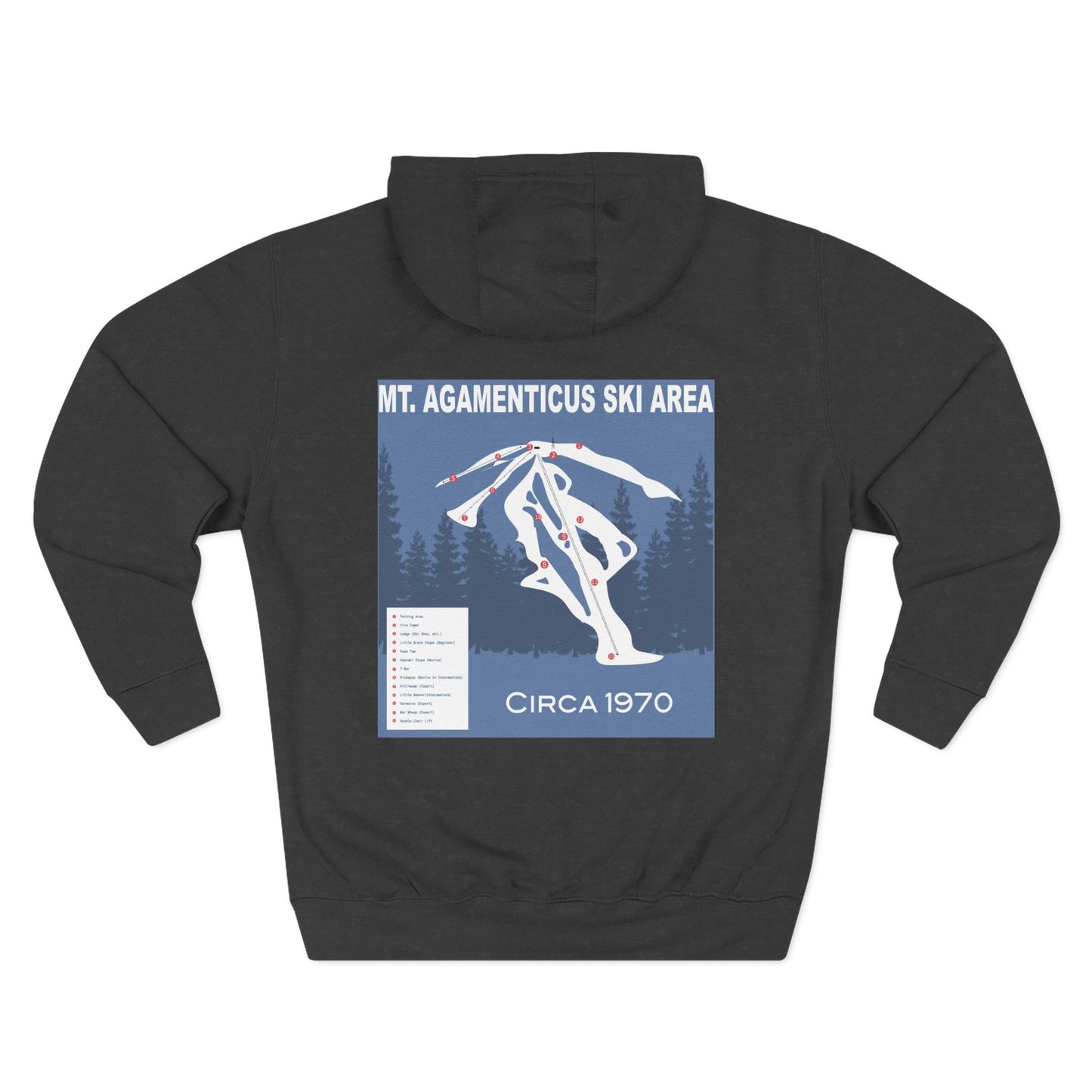 Mt. Agamenticus Ski Hoodie — 'The Big A' Retro Ski Area Pullover