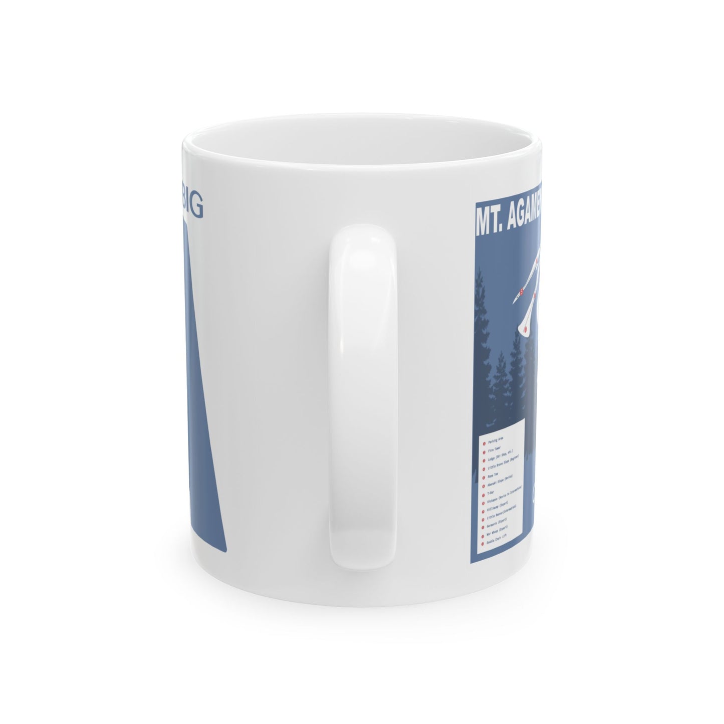 Mt. Agamenticus Ski Area Ceramic Mug — York Maine Ski Resort Coffee Cup (11oz/15oz)