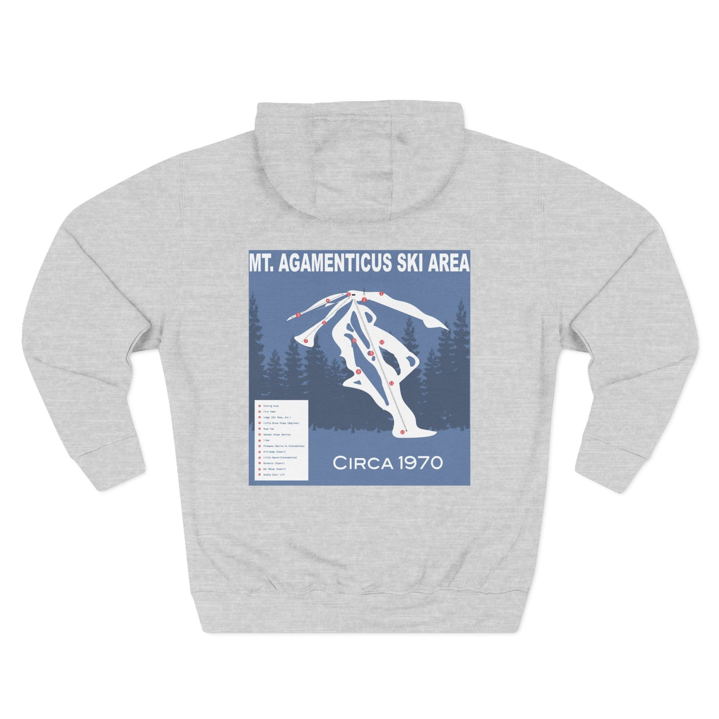Mt. Agamenticus Ski Hoodie — 'The Big A' Retro Ski Area Pullover
